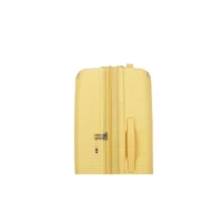 Maleta de cabina Soundbox American Tourister en color amarillo pastel, vista principal