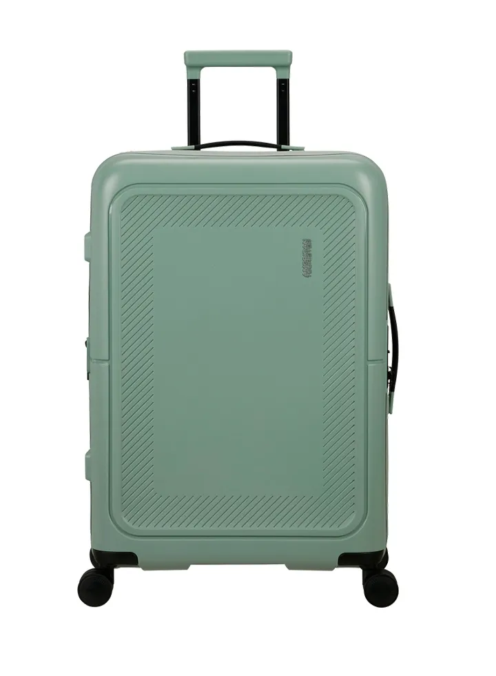 Maleta grande Dashpop American Tourister, detalle del cierre, cierre TSA integrado y estructura segura
