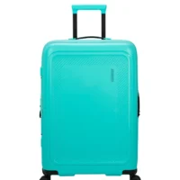 Maleta mediana Dashpop American Tourister, detalle del cierre, cierre TSA integrado y estructura segura