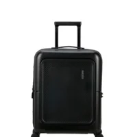 Maleta de cabina Dashpop American Tourister, detalle del cierre, cierre TSA integrado y estructura segura