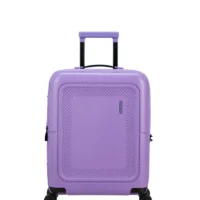 Maleta de cabina Dashpop American Tourister, detalle del cierre, cierre TSA integrado y estructura segura