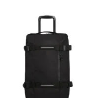 Bolsa de viaje American Tourister, detalle de ruedas, asas resistentes, formato flexible y espacio amplio