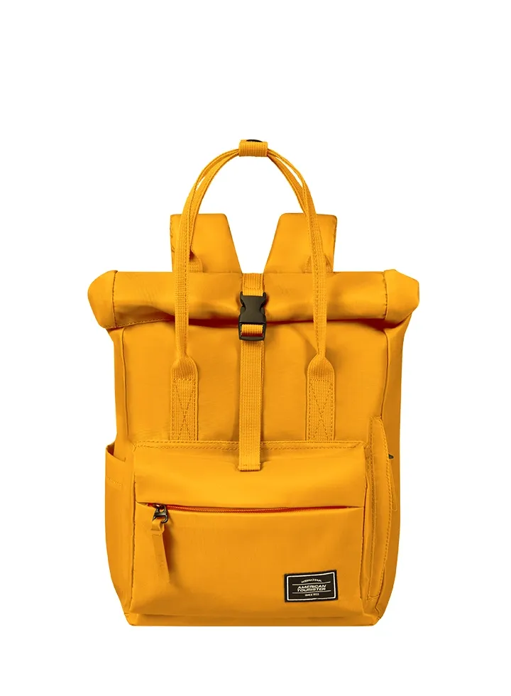 Mochila urbana Urban Groove American Tourister en color amarillo, vista principal