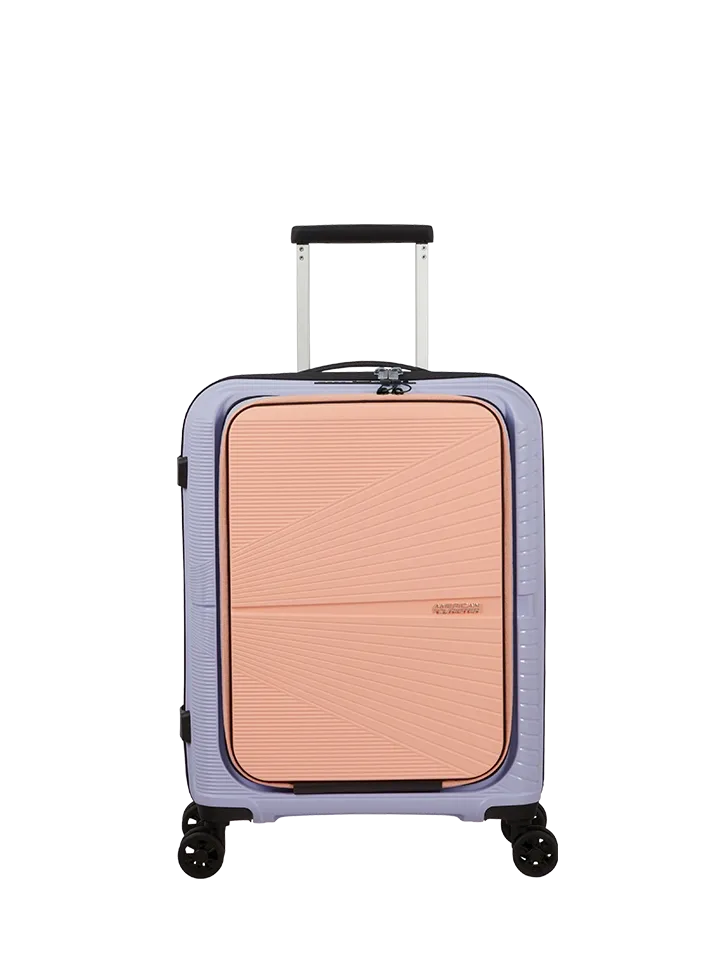 Maleta de cabina American Tourister, vista principal, carcasa rígida, ruedas 360° y diseño resistente