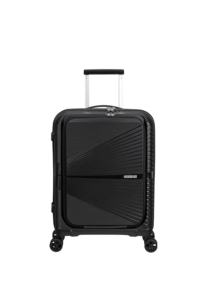 Maleta de cabina American Tourister, vista principal, carcasa rígida, ruedas 360° y diseño resistente