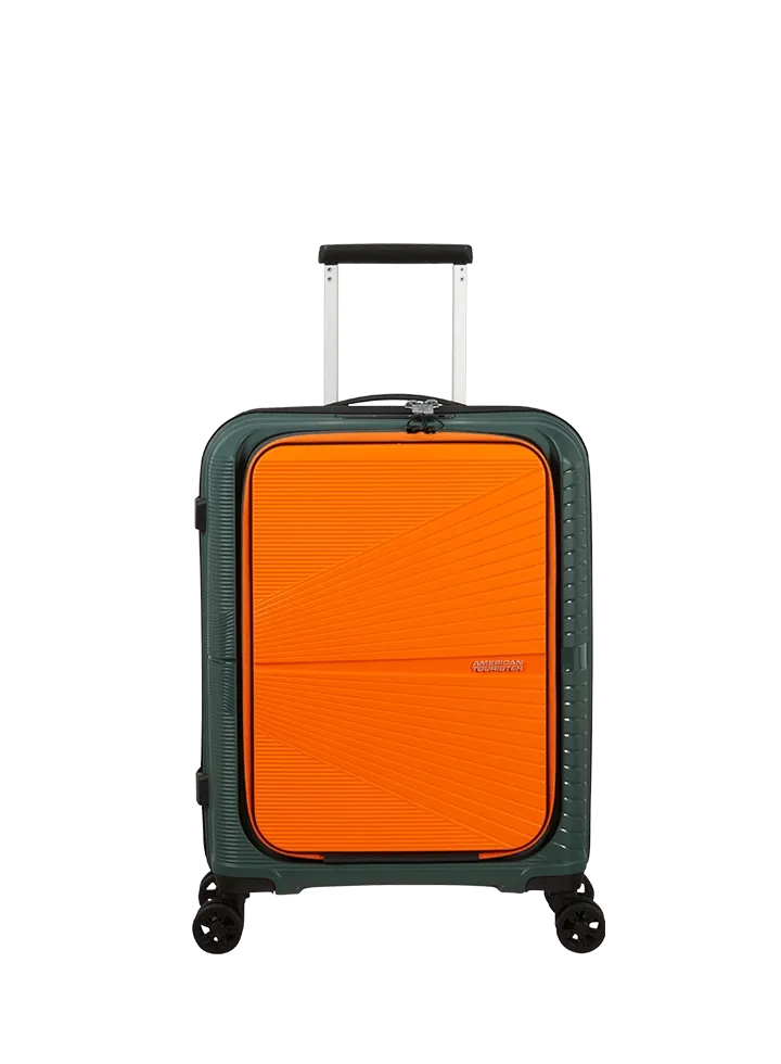 Maleta de cabina American Tourister, vista principal, carcasa rígida, ruedas 360° y diseño resistente