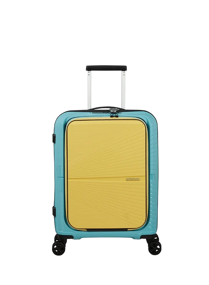 Maleta de cabina American Tourister, vista principal, carcasa rígida, ruedas 360° y diseño resistente