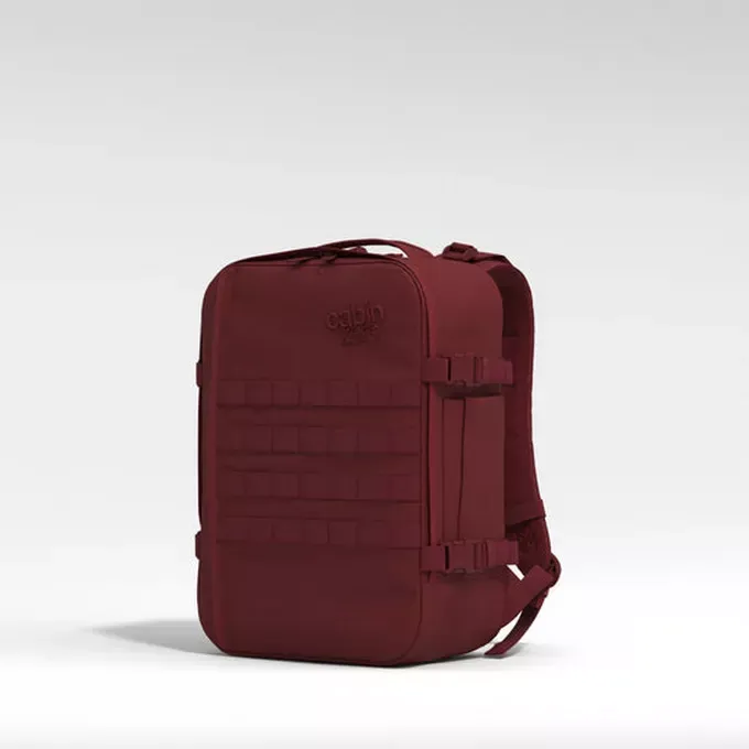 Mochila CabinZero Military 28L, vista de producto para viaje y cabina