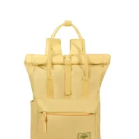 Mochila urbana Urban Groove American Tourister en color amarillo pastel, vista principal