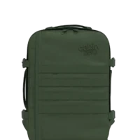 Mochila CabinZero Military 44L Mystic Green, vista de producto para viaje y cabina