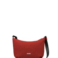 bolso bandolera Babau Jazz en color rojo, detalle técnico para uso diario