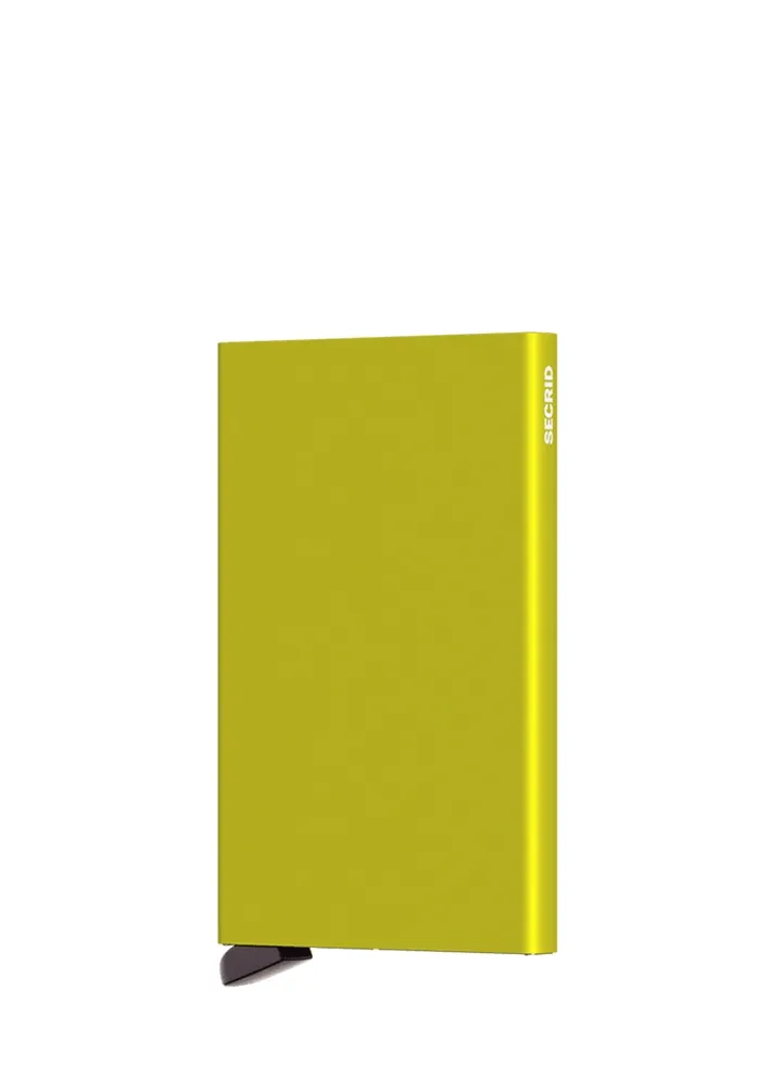 Tarjetero metálico Secrid _tarjetero_cardprotector_lime con diseño compacto