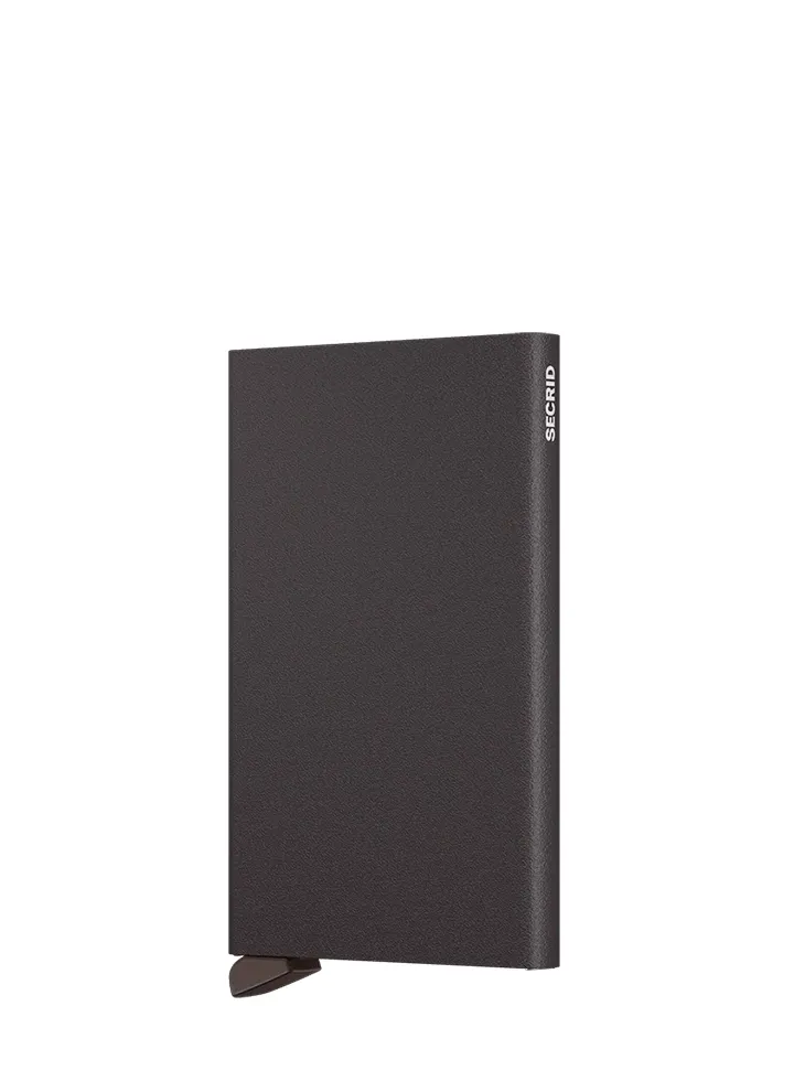 Tarjetero metálico Secrid _tarjetero_cardprotector_powder_brown con diseño compacto