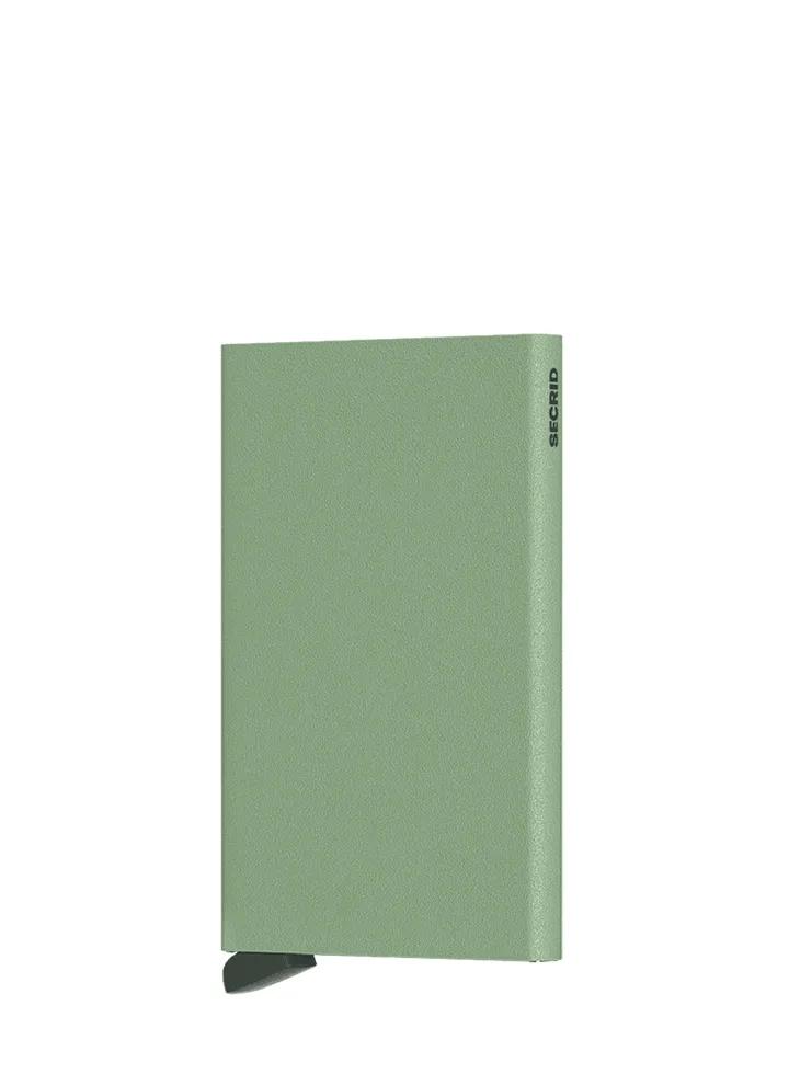 Tarjetero metálico Secrid _tarjetero_cardprotector_powder_pistachio con diseño compacto
