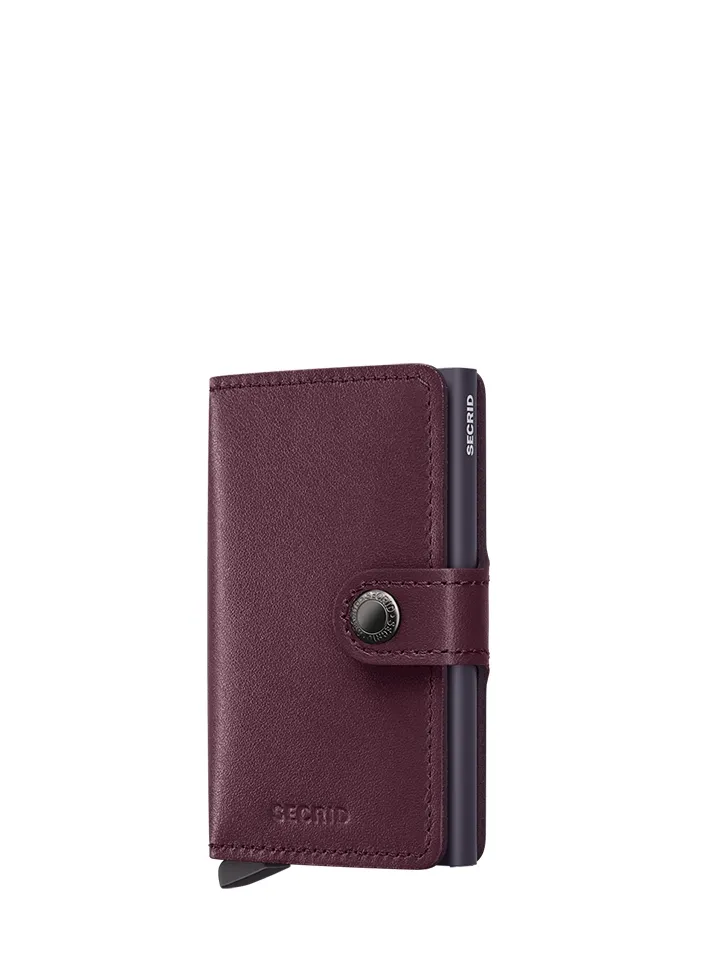 Tarjetero metálico Secrid _tarjetero_miniwallet_original_cranberry con diseño compacto