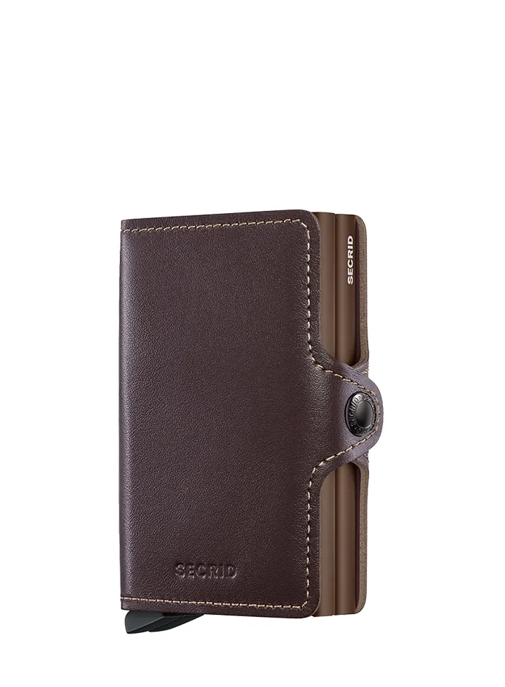 Tarjetero metálico Secrid _tarjetero_twinwallet_original_chocolate con diseño compacto
