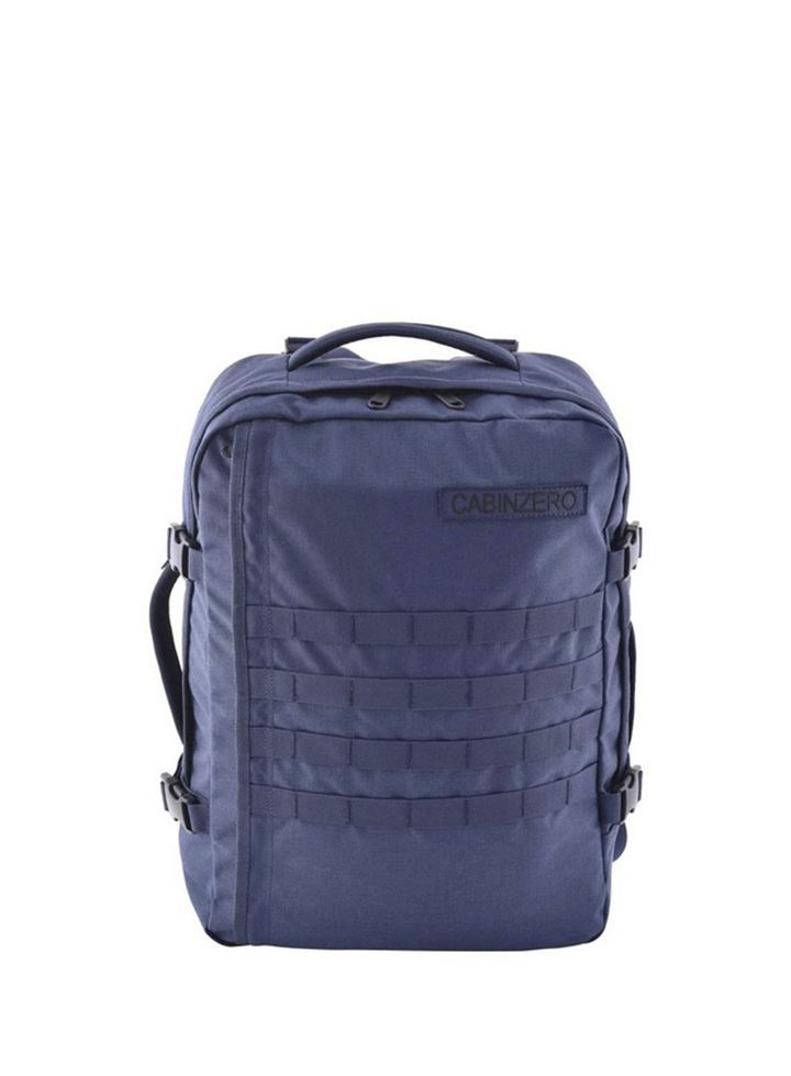 Mochila CabinZero Military 36L Navy, vista de producto para viaje y cabina