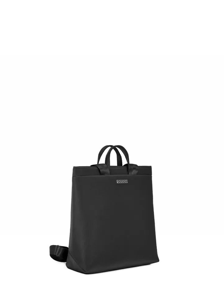 mochila Babau Boogie S en color negro, vista frontal para uso diario
