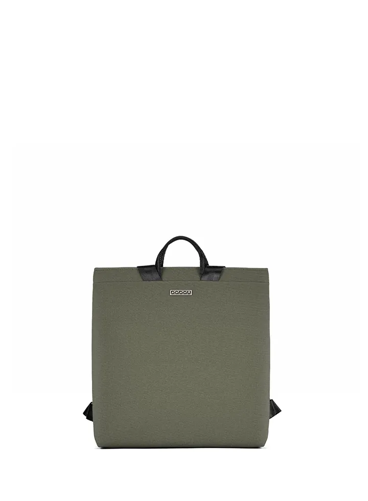 mochila Babau Boogie S en acabado Delta Army, vista frontal para uso diario