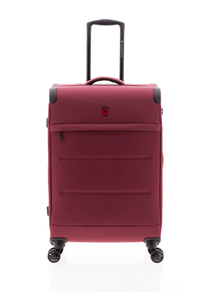 maleta mediana gladiator helios roja vista frontal