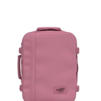 Mochila CabinZero Classic 28L Rosa Rosa, vista de producto para viaje y cabina