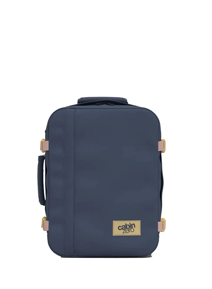 Mochila CabinZero Classic 28L Shibori Blue, vista de producto para viaje y cabina