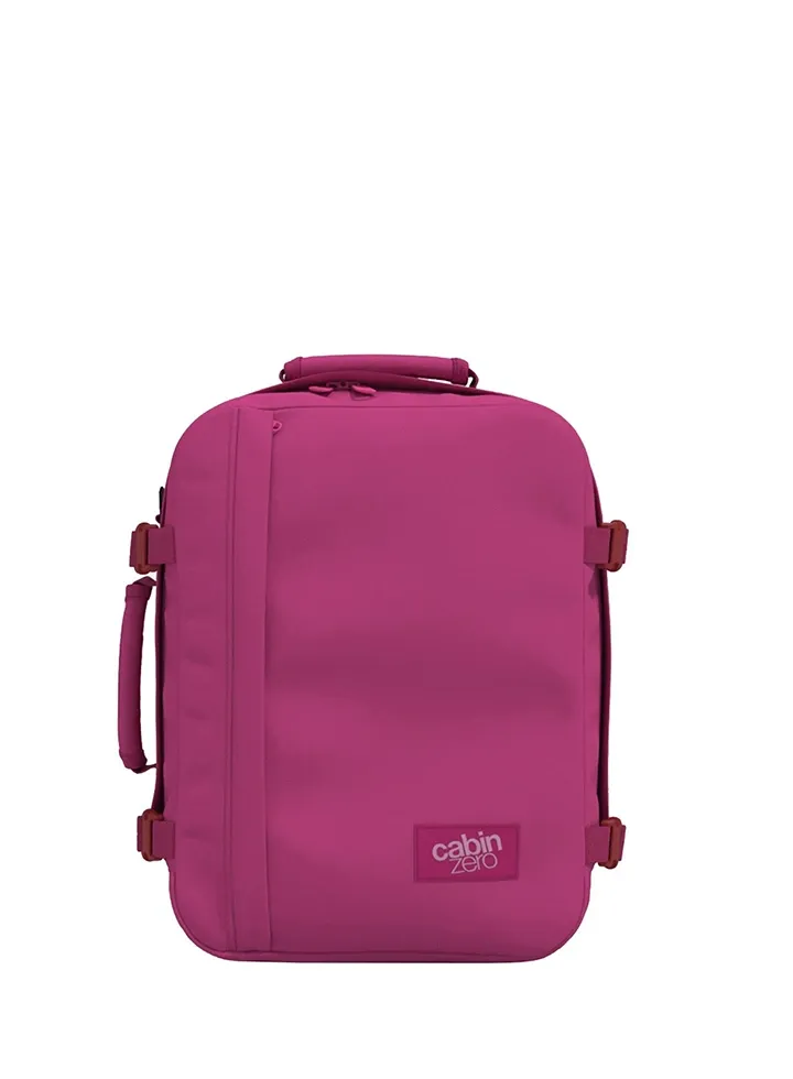 Mochila CabinZero Classic 28L Lovestruck Pink, vista de producto para viaje y cabina