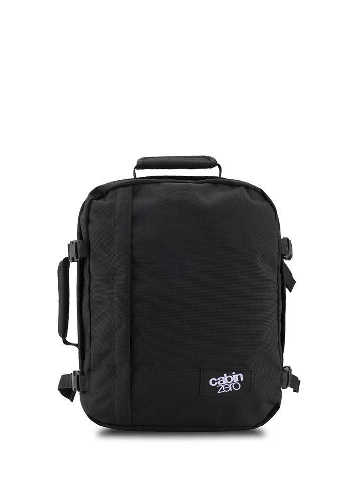 Mochila CabinZero Classic 28L Absolute Black, vista de producto para viaje y cabina