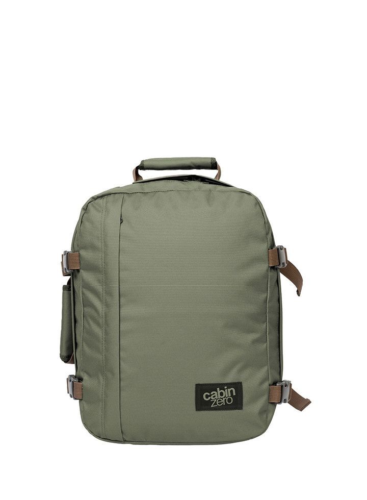 Mochila CabinZero Classic 28L Khaki, vista de producto para viaje y cabina