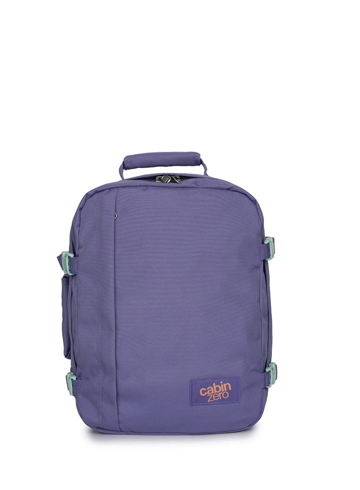 Mochila CabinZero Classic 28L Lavender, vista de producto para viaje y cabina