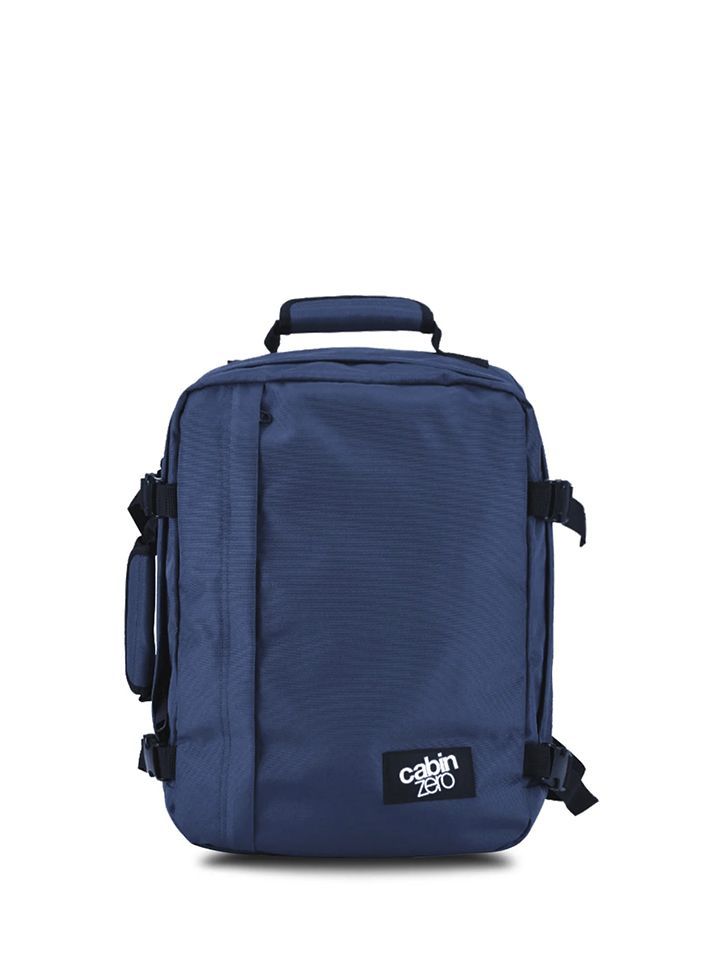 Mochila CabinZero Classic 28L Navy, vista de producto para viaje y cabina