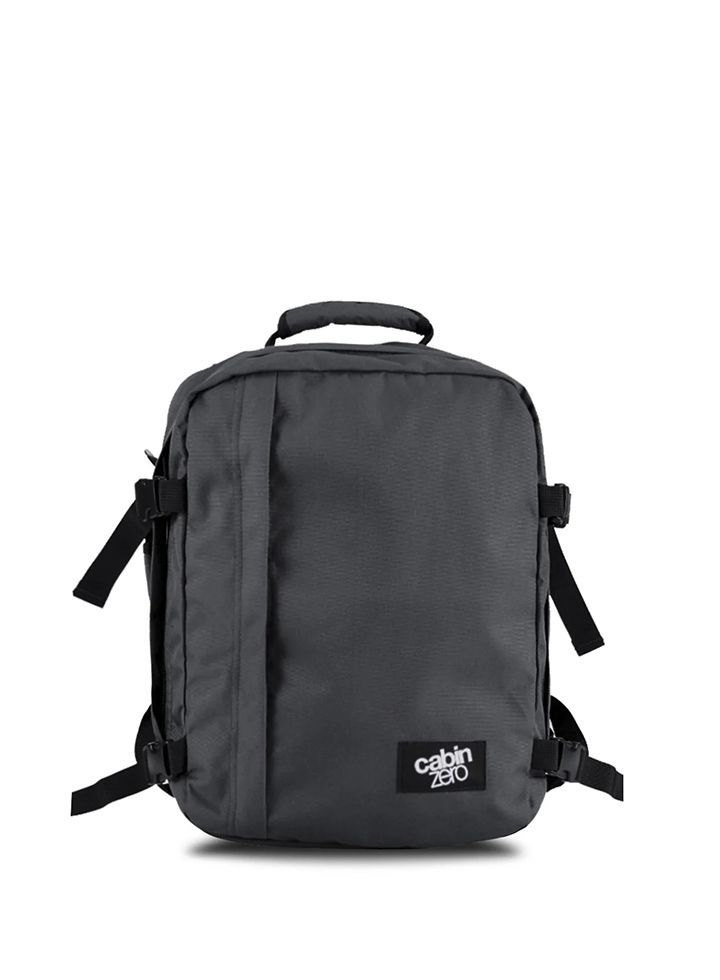 Mochila CabinZero Classic 28L Original Grey, vista de producto para viaje y cabina